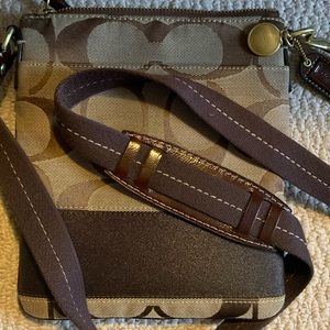 Coach small brown crossbody bag